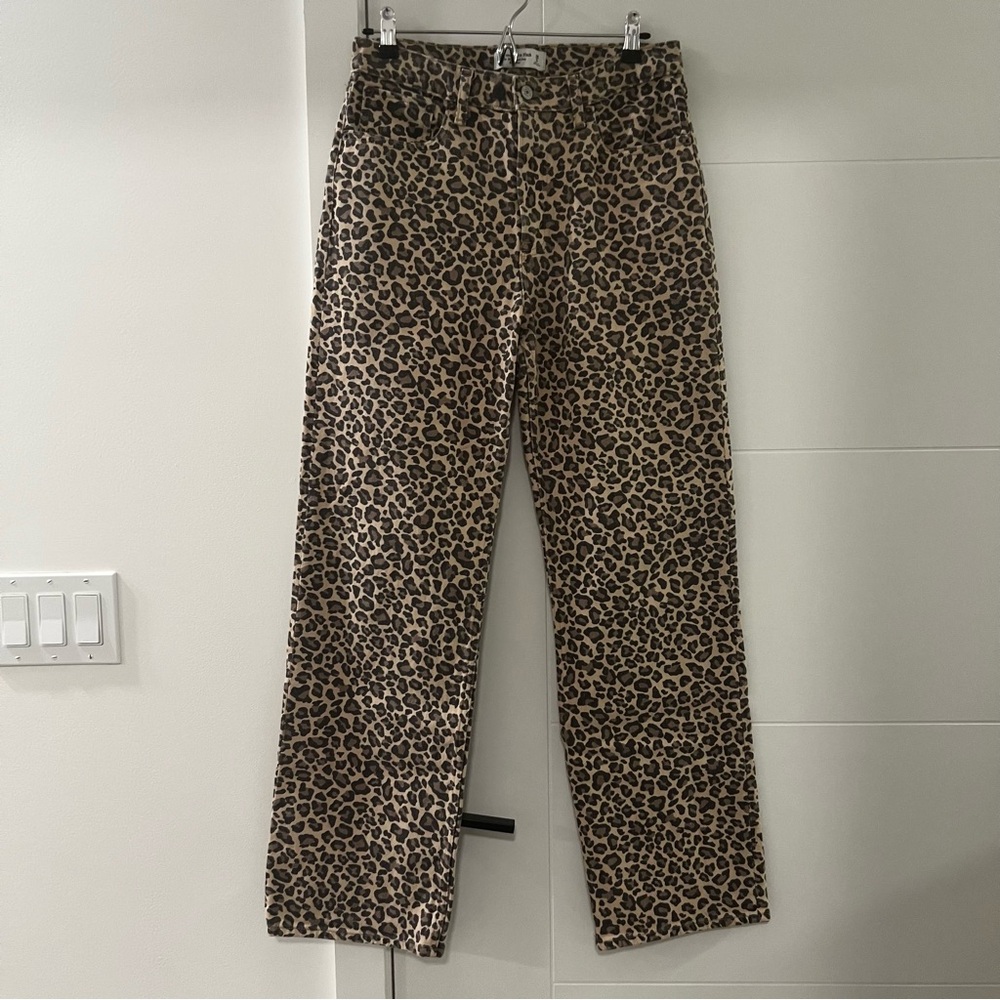 Abercrombie & Fitch High Rise Leopard Print Jeans